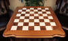 Italfama Marble & Tilia Wood Two-Drawer Chess Table with Renaissance Brass & Nickel Pieces