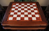 Italfama Tilia Wood Chess Table with Elm Burl & Erable Chess Board