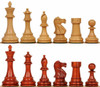 Imperfect British Staunton Chess Set with Padauk & Boxwood Pieces - 3.5" King