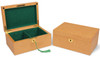 Bird's-Eye Maple Classic Chess Piece Box With Green Felt Lining - Medium