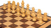 German Knight Staunton Chess Set Golden Rosewood & Boxwood Pieces with Walnut Burl & Bird's-Eye Maple Board - 3.75" King
 German Knight Staunton Chess Set Golden Rosewood & Boxwood Pieces with Walnut Burl & Bird's-Eye Maple Board - 3.75" King