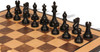 British Staunton Chess Set - Ebonized & Boxwood Pieces - Walnut Burl & Bird's-Eye Maple Chess Board & Box - 3.5" King