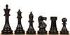 British Staunton Chess Set Ebonized & Boxwood Pieces with Walnut Burl & Bird's-Eye Maple Board - 3.5" King