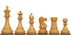 British Staunton Chess Set Golden Rosewood & Boxwood Pieces with Walnut Burl & Bird's-Eye Maple Board - 3.5" King