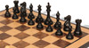 New Exclusive Staunton Chess Set Ebony & Boxwood Pieces with Walnut Burl & Bird's-Eye Maple Board & Box - 3" King