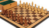 Queen's Gambit Chess Set Golden Rosewood & Boxwood Pieces with Walnut Burl & Bird's-Eye Maple & Box - 3.75" King