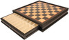 Imperfect Deluxe Two-Drawer Black & Bird's-Eye Maple Chess Case - 2" Squares