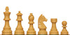 German Knight Carry-All Plastic Chess Set - Wood Grain Pieces with Vinyl Rollup Board - Black