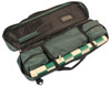 German Knight Carry-All Plastic Chess Set - Wood Grain Pieces with Vinyl Rollup Board - Green