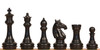 Khan's Stallion Plastic Chess Set - Black & Ivory Pieces with Vinyl Rollup Board - Green