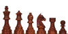 German Knight Plastic Chess Set - Wood Grain Pieces with Vinyl Rollup Board - Blue
