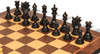 Marengo Staunton Chess Set - Ebony & Boxwood Pieces with Walnut Burl & Maple Molded-Edge Chess Board - 4.25" King Marengo Staunton Chess Set - Ebony & Boxwood Pieces with Walnut Burl & Maple Molded-Edge Chess Board - 4.25" King