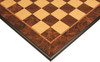 Wellington Series Chess Set - Ebony & Boxwood Pieces - Walnut Burl Molded Edge Chess Board - 4.25" King