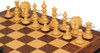 Strategos Series Chess Set - Ebony & Boxwood Pieces - Walnut Burl & Maple Molded-Edge Chess Board - 4.25" King