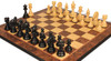 Cyrus Series Chess Set - Ebony & Boxwood Pieces - Walnut Burl & Maple Molded-Edge Chess Board - 4.4" King Cyrus Series Chess Set - Ebony & Boxwood Pieces - Walnut Burl & Maple Molded-Edge Chess Board - 4.4" King