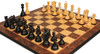 Bucephalus Series Chess Set - Ebony & Boxwood Pieces - Walnut Burl & Maple Molded-Edge Chess Board - 4.5" King Bucephalus Series Chess Set - Ebony & Boxwood Pieces - Walnut Burl & Maple Molded-Edge Chess Board - 4.5" King