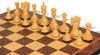 Bucephalus Series Chess Set - Ebony & Boxwood Pieces - Walnut Burl & Maple Molded-Edge Chess Board - 4.5" King Bucephalus Series Chess Set - Ebony & Boxwood Pieces - Walnut Burl & Maple Molded-Edge Chess Board - 4.5" King