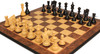 Bucephalus Series Chess Set - Ebony & Boxwood Pieces - Walnut Burl & Maple Molded-Edge Chess Board - 4.5" King Bucephalus Series Chess Set - Ebony & Boxwood Pieces - Walnut Burl & Maple Molded-Edge Chess Board - 4.5" King