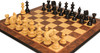 Patton Series Chess Set - Ebony & Boxwood Pieces - Walnut Burl & Maple Molded-Edge Ches Chess Board - 4.25" King Patton Series Chess Set - Ebony & Boxwood Pieces - Walnut Burl & Maple Molded-Edge Ches Chess Board - 4.25" King