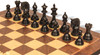 Patton Series Chess Set - Ebony & Boxwood Pieces - Walnut Burl & Maple Molded-Edge Ches Chess Board - 4.25" King Patton Series Chess Set - Ebony & Boxwood Pieces - Walnut Burl & Maple Molded-Edge Ches Chess Board - 4.25" King