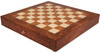 Large Italian Arabesque Staunton Metal & Wood Chess Set with Elm Briar Chess Case