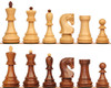 Imperfect Zagreb Series Chess Set Golden Rosewood & Boxwood Pieces - 3.25" King
