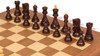 Zagreb Series Chess Set Walnut Stained & Boxwood Pieces with Walnut & Maple Deluxe Board - 3.875" King