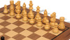 French Lardy Staunton Chess Set Walnut Stained & Natural Boxwood Pieces with Classic Walnut Board & Box - 3.75" King