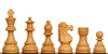 French Lardy Staunton Chess Set Walnut Stained & Natural Boxwood Pieces with Classic Walnut Board & Box - 3.75" King