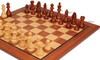 Tournament Standard Staunton Chess Set Walnut Stained & Natural Pieces with Classic Mahogany Board & Black Box - 3.75" King