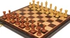 Folding Macassar Ebony & Maple Chess Case with Staunton Resin Wood Grain Pieces - 2" Squares