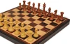 Folding Macassar Ebony & Maple Chess Case with Staunton Resin Wood Grain Pieces - 2" Squares