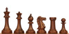 Folding Macassar Ebony & Maple Chess Case with Staunton Resin Wood Grain Pieces - 2" Squares