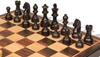 German Knight Staunton Chess Set - Ebonized & Boxwood Pieces - Macassar Folding Case - 3.75" King