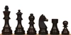 German Knight Staunton Chess Set - Ebonized & Boxwood Pieces - Macassar Folding Case - 3.75" King