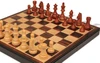 Tournament Standard Staunton Chess Set - Walnut Stained & Natural Pieces - Folding Macassar Case - 3.75" King