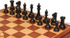 New Exclusive Staunton Chess Set - Ebonized & Boxwood Pieces - Folding Mahogany Case - 3.5" King
