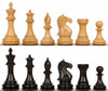 Imperfect Fierce Knight Staunton Chess Set with Ebonized & Boxwood Pieces - 3" King