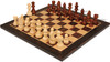 Standard Staunton Chess Set Walnut & Natural Pieces with Standard Macassar Board - 3.5" King