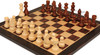 Standard Staunton Chess Set Walnut & Natural Pieces with Standard Macassar Board - 3.5" King