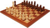 Standard Staunton Chess Set Walnut & Natural Pieces with Standard Mahogany Board - 3.5" King