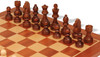 Standard Staunton Chess Set Walnut & Natural Pieces with Standard Mahogany Board - 3.5" King