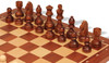 Standard Staunton Chess Set Walnut & Natural Pieces with Standard Mahogany Notated Board - 3.5" King