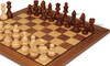 Standard Staunton Chess Set Walnut & Natural Pieces with Standard Walnut Board - 3.5" King