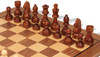Standard Staunton Chess Set Walnut & Natural Pieces with Standard Walnut Board - 3.5" King