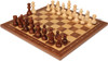 Standard Staunton Chess Set - Walnut & Natural Pieces - Standard Walnut Notated Board - 3.5" King