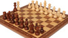 Standard Staunton Chess Set - Walnut & Natural Pieces - Standard Walnut Notated Board - 3.5" King