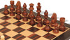 Standard Staunton Chess Set Walnut & Natural Pieces with Standard Macassar Board - 3" King