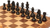 Tournament Standard Staunton Chess Set - Black & Natural Pieces - Standard Walnut Notated Board - 3.8" King