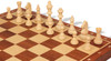 Mahogany & Maple Folding Chess Set  with Staunton Pieces - 3.75" King